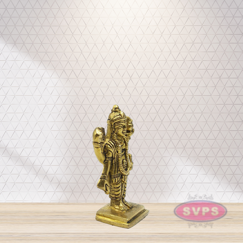 Brass Antique Dhanvanthri Murthi Idol / 3 Inches