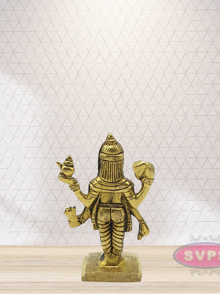 Brass Antique Dhanvanthri Murthi Idol / 3 Inches