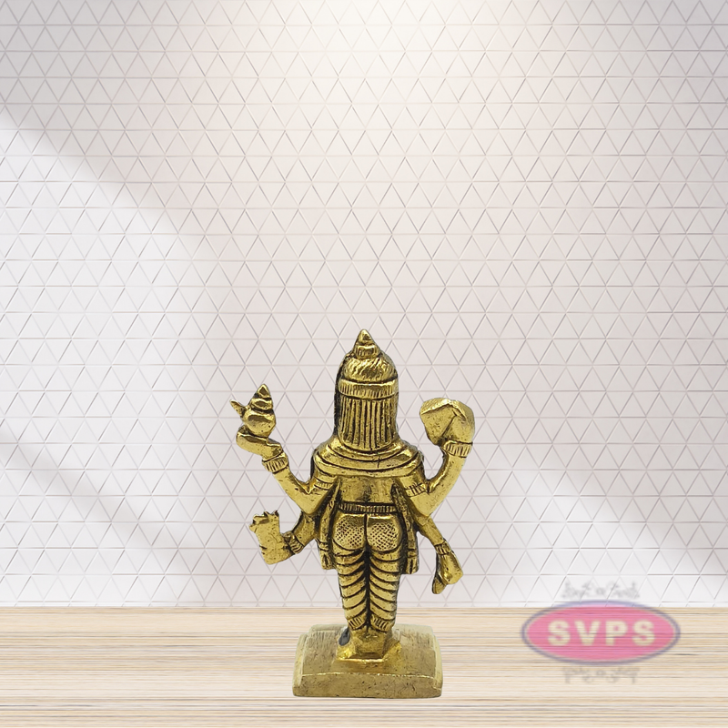Brass Antique Dhanvanthri Murthi Idol / 3 Inches