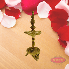 Brass Antique Finish 5 Wicks Annam Lamp
