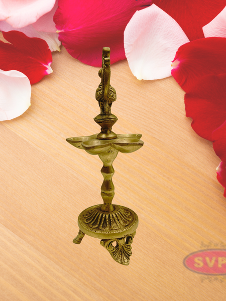 Brass Antique Finish 5 Wicks Annam Lamp
