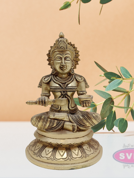 Brass Antique Finish Annapurani Statue