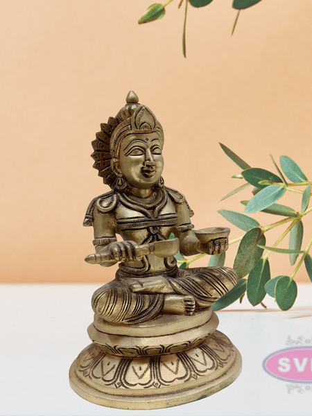 Brass Antique Finish Annapurani Statue