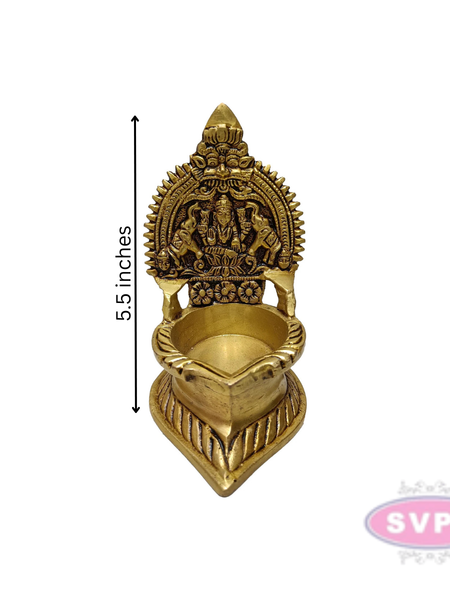 Brass Antique Finished Gajalaxmi Diya  / Gajalakshmi Deepam
