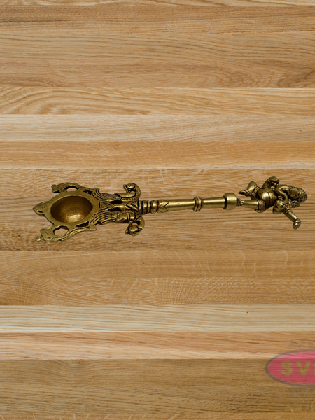 Brass Antique Ganesha Puja  Aarti Spoon