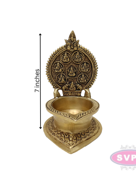 Brass Astalakshmi Vilakku / Diya / Deepam / 7 inches