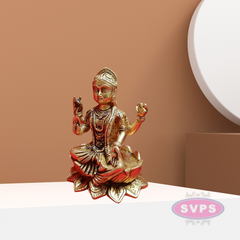 Brass Balambigai On Lotus Statue / 6.5 Inches