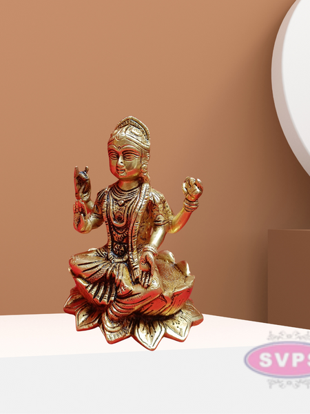 Brass Balambigai On Lotus Statue / 6.5 Inches