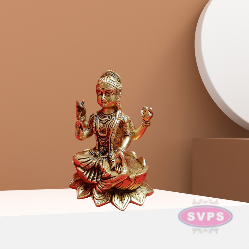 Brass Balambigai On Lotus Statue / 6.5 Inches