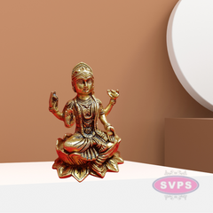 Brass Balambigai On Lotus Statue / 6.5 Inches