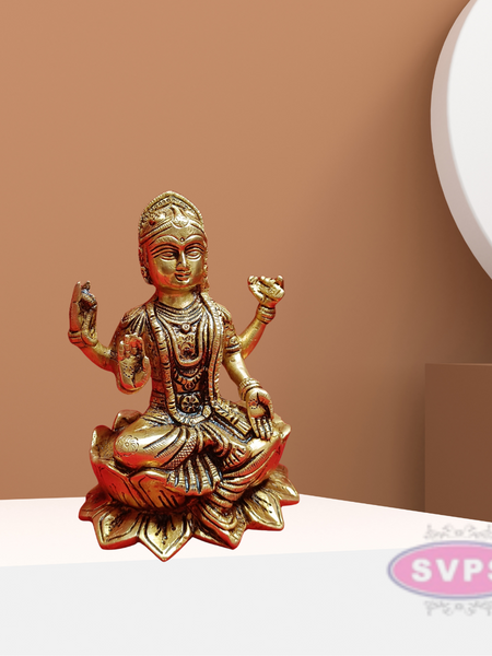 Brass Balambigai On Lotus Statue / 6.5 Inches