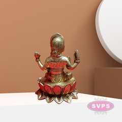 Brass Balambigai On Lotus Statue / 6.5 Inches