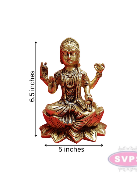 Brass Balambigai On Lotus Statue / 6.5 Inches