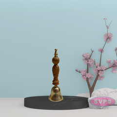 Brass Bell With Wooden Hand