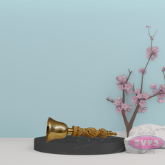 Brass Bell With Wooden Hand