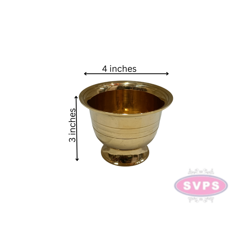 Brass Chandhan Turmeric Kumkum Bowl