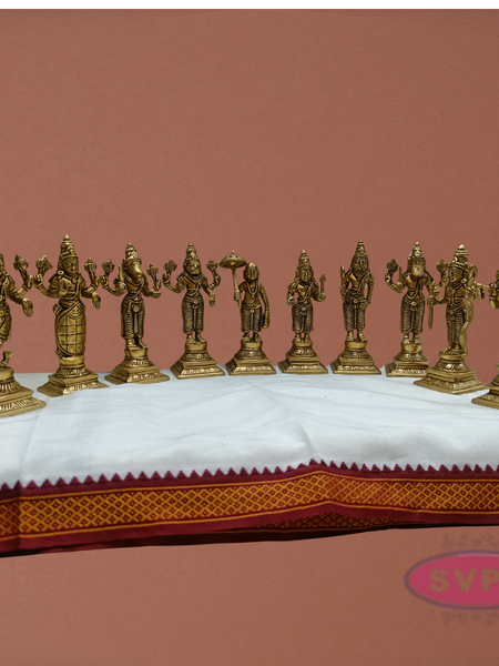Brass  Dashavatara Set / 6 Inches
