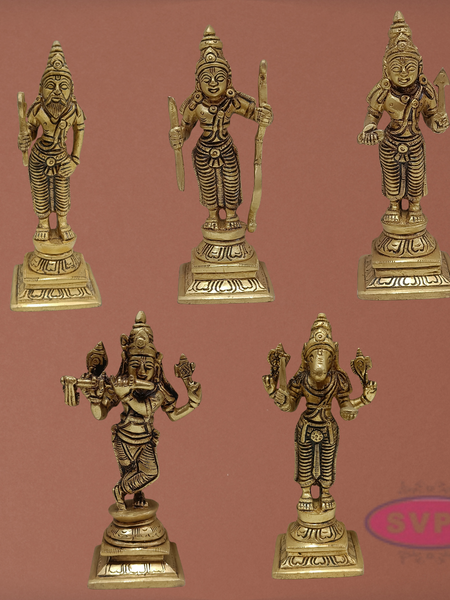 Brass  Dashavatara Set / 6 Inches