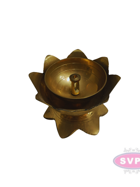 Brass Fancy Lotus Pooja Diya