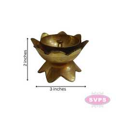 Brass Fancy Lotus Pooja Diya