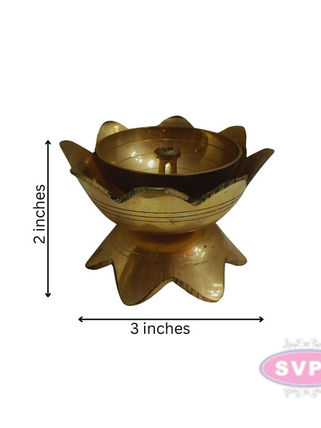 Brass Fancy Lotus Pooja Diya