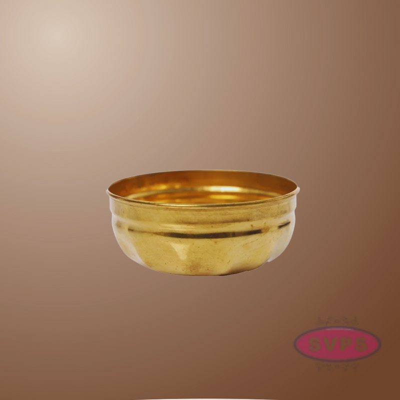 Brass Floral Shape Bowl For Pooja