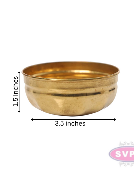 Brass Floral Shape Bowl For Pooja