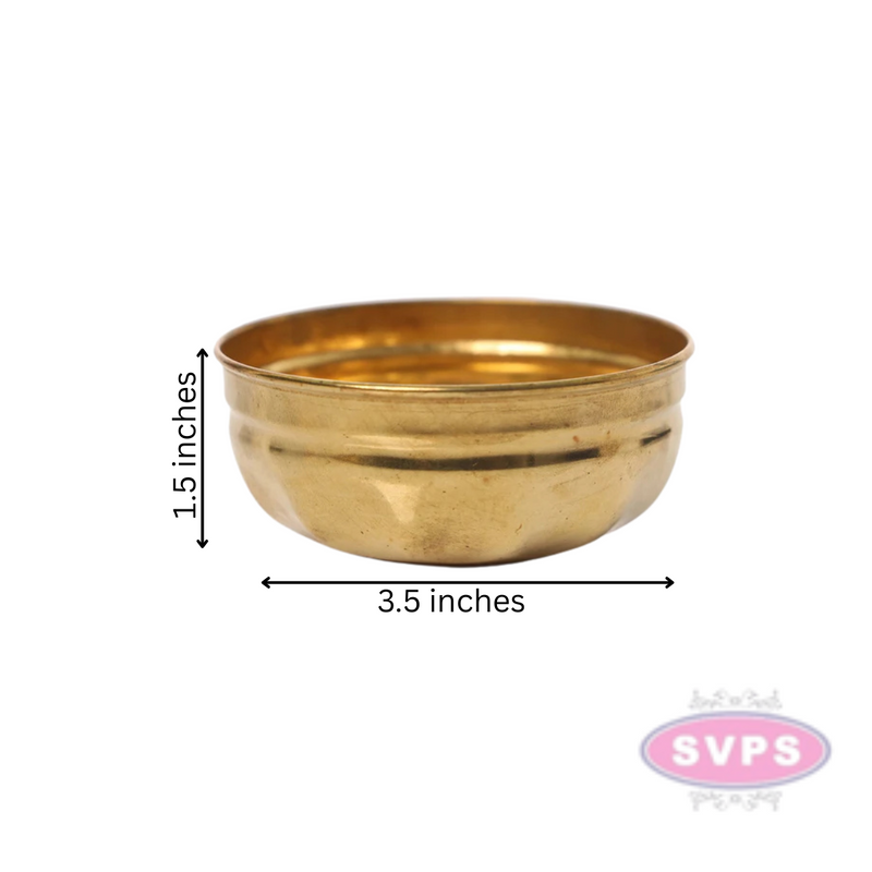 Brass Floral Shape Bowl For Pooja