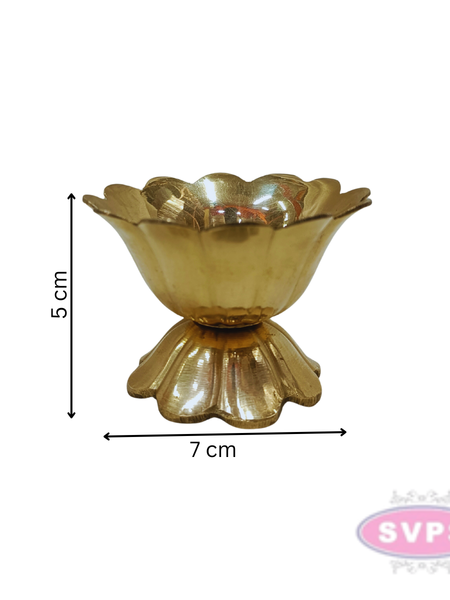 Brass Flower Akhand Jyothi Diya / Lamp