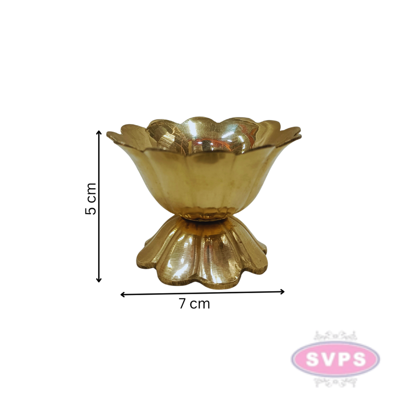 Brass Flower Akhand Jyothi Diya / Lamp