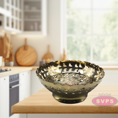 Brass Flower Bowl for Home / Office/Fruit Bowl for Kitchen