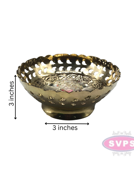 Brass Flower Bowl for Home / Office/Fruit Bowl for Kitchen