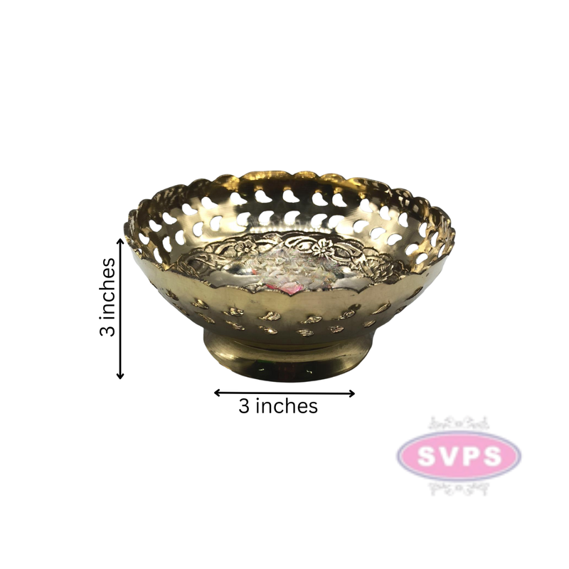 Brass Flower Bowl for Home / Office/Fruit Bowl for Kitchen