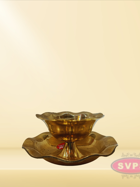 Brass Flower Model Diya