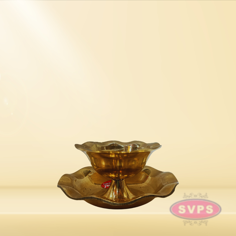 Brass Flower Model Diya