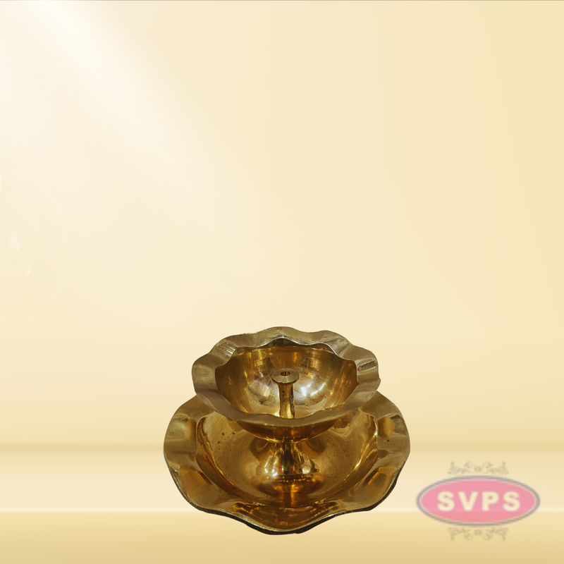 Brass Flower Model Diya