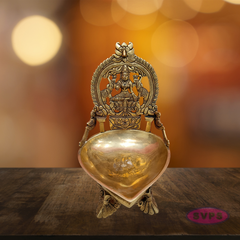 Brass Gajalakshmi Lamp For Wealth