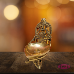 Brass Gajalakshmi Lamp For Wealth