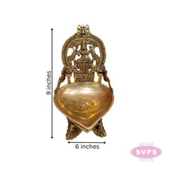 Brass Gajalakshmi Lamp For Wealth