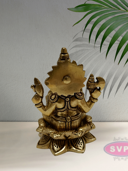 Brass Ganesha on Lotus / Showpiece