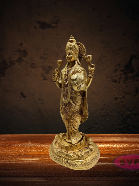 Brass Goddess Dhana Lakshmi Standing Statue
