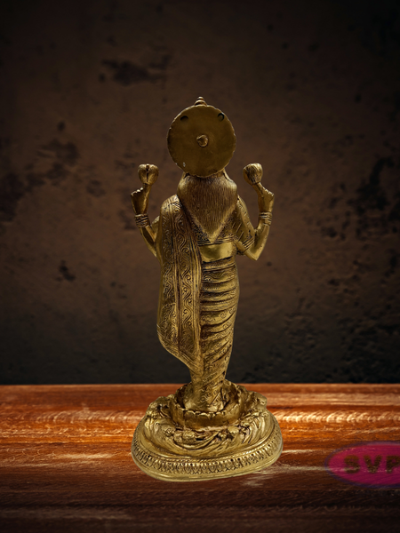 Brass Goddess Dhana Lakshmi Standing Statue
