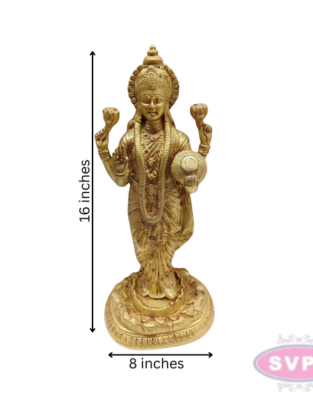 Brass Goddess Dhana Lakshmi Standing Statue