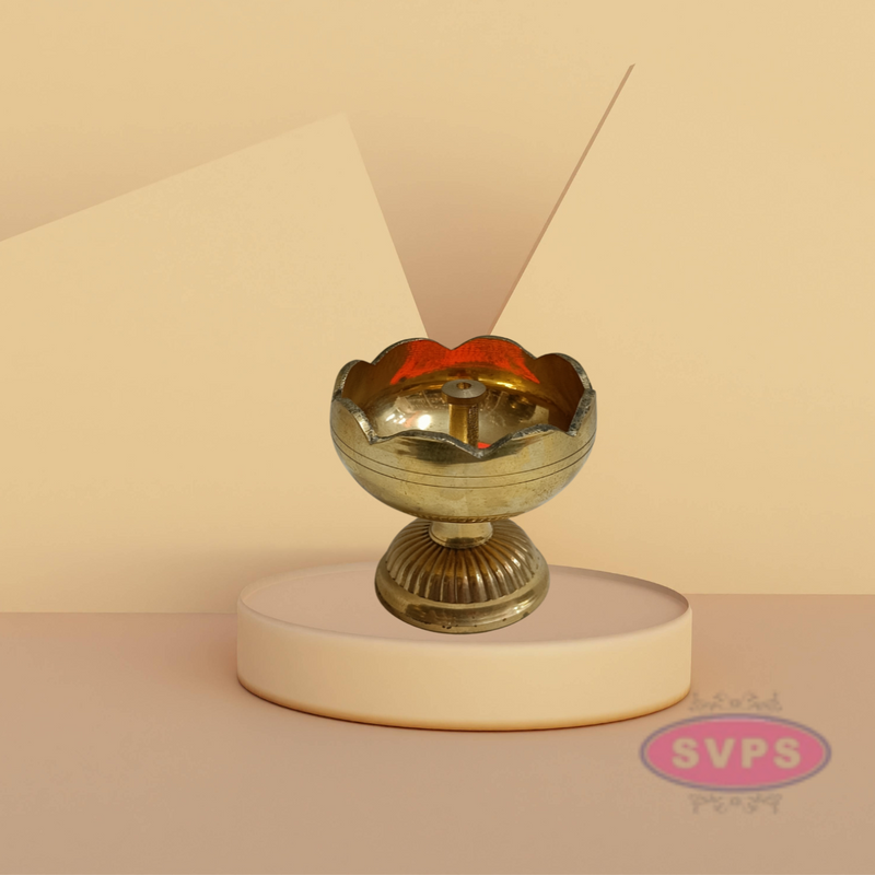 Brass Kamal / Lotus Nanda Deepam With Stand
