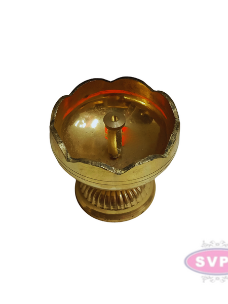Brass Kamal / Lotus Nanda Deepam With Stand