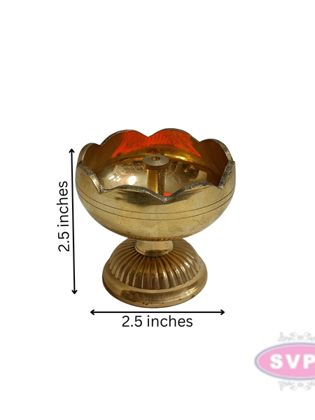 Brass Kamal / Lotus Nanda Deepam With Stand