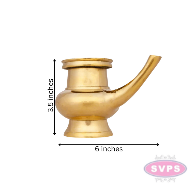 Brass Kerala Kindi / Gindi / Trinetra / Thirukaveri / Holy Water Vessel