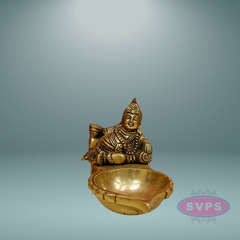Brass Kubera Diya For Good Wealth And Auspiciousness