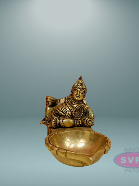 Brass Kubera Diya For Good Wealth And Auspiciousness