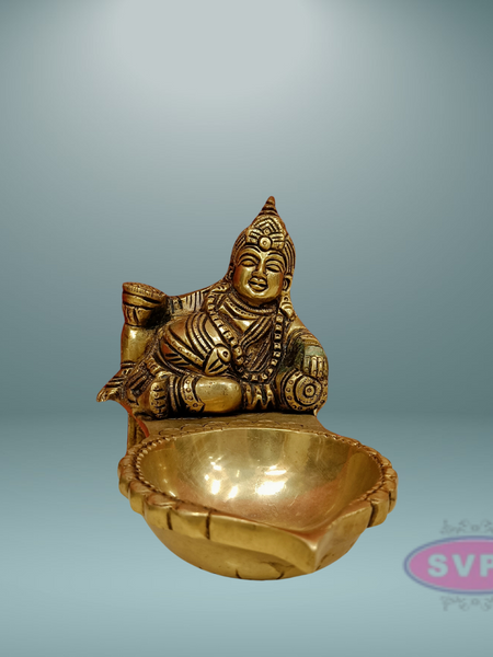 Brass Kubera Diya For Good Wealth And Auspiciousness